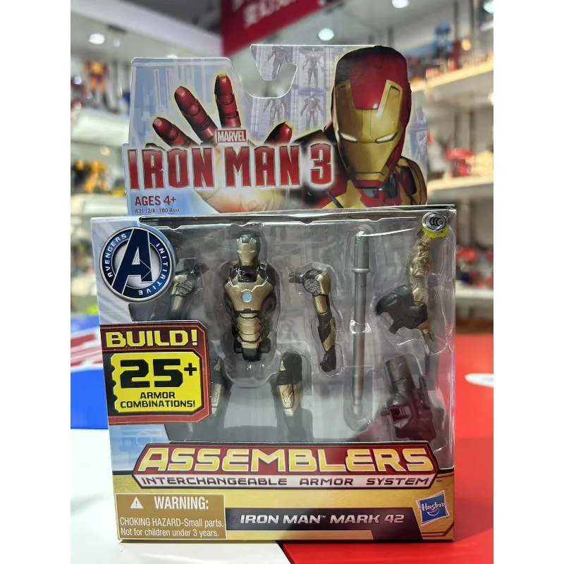 هاسبرو الأصلي الرجل الحديدي 3 أنيمي الشكل MK42 تجميعها دمية مارفل كاريكاتير 3.75 ألعاب شخصيات الحركة للبنين بنات أطفال هدية #4