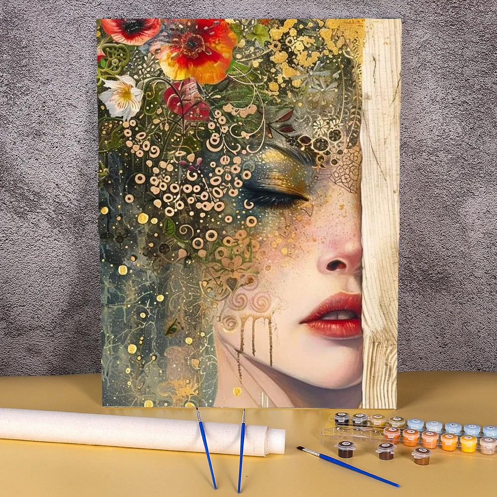 

Abstract Oil Painting By Numbers Set Vintage Women Diy Picture By Number For Adults Kits Home Decor Wall Art Diy Crafts Gift