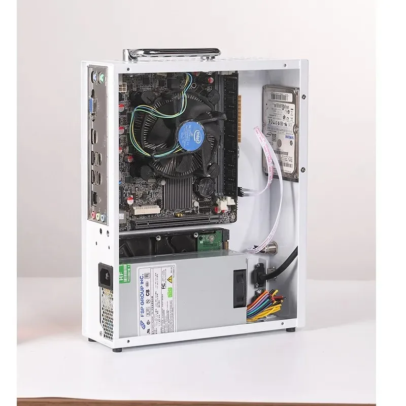 

For White P02 P03 P04 Portable itxMATX Small Case with Handle FLEX Power Supply High Graphics Card Desktop Case