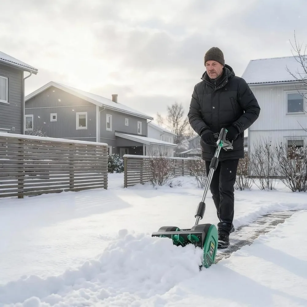 

US Shipping Cordless Snow Blower Shovel 20V 4.0Ah Battery Quick Charger Adjustable Handle for Driveway Walkway Deck Stair