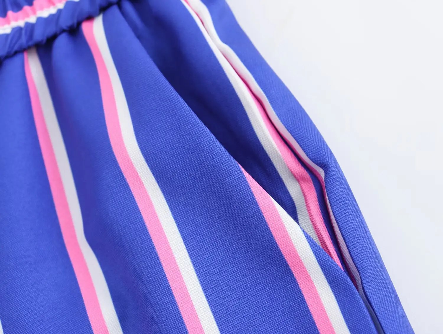 Pantalon droit rayé ample à taille élastique pour femmes, vêtements de Style européen et américain, nouvelle collection 2025