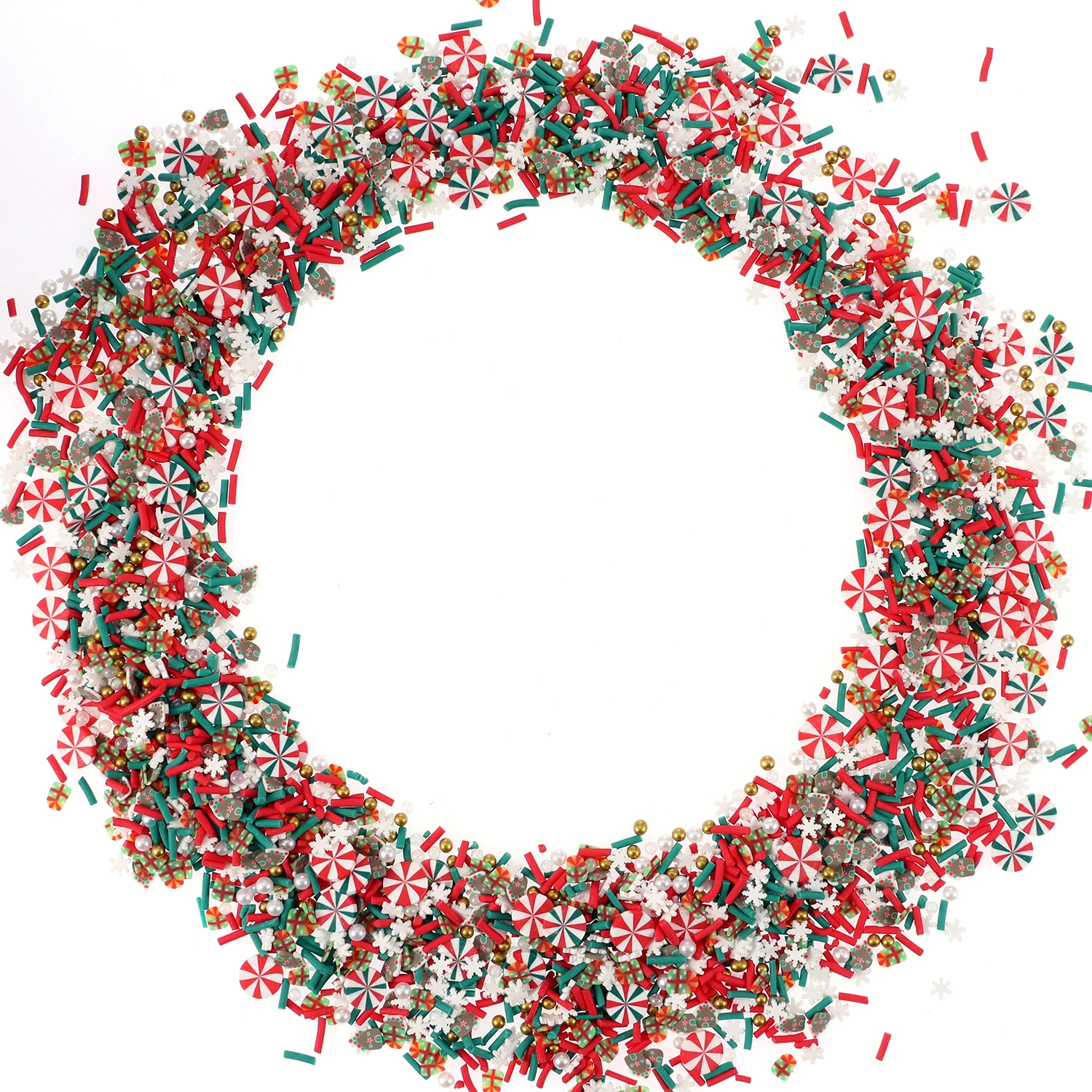 40 g Weihnachts-Polymer-Ton-Scheiben, Epoxidharz-Füller, niedliche Schneeflocke, Urlaub, Schleim, Materialien, DIY, Basteln, Maniküre-Zubehör – Detail 12