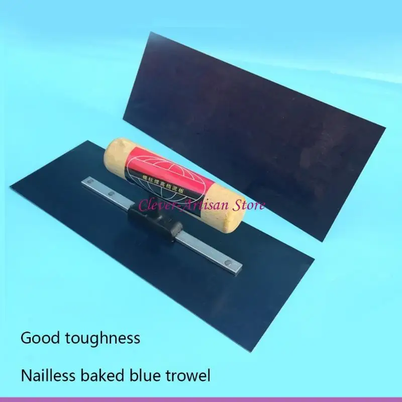 E06B Carbon Wooden Handle Top Coat Float Trowel Concrete Spatula Tools