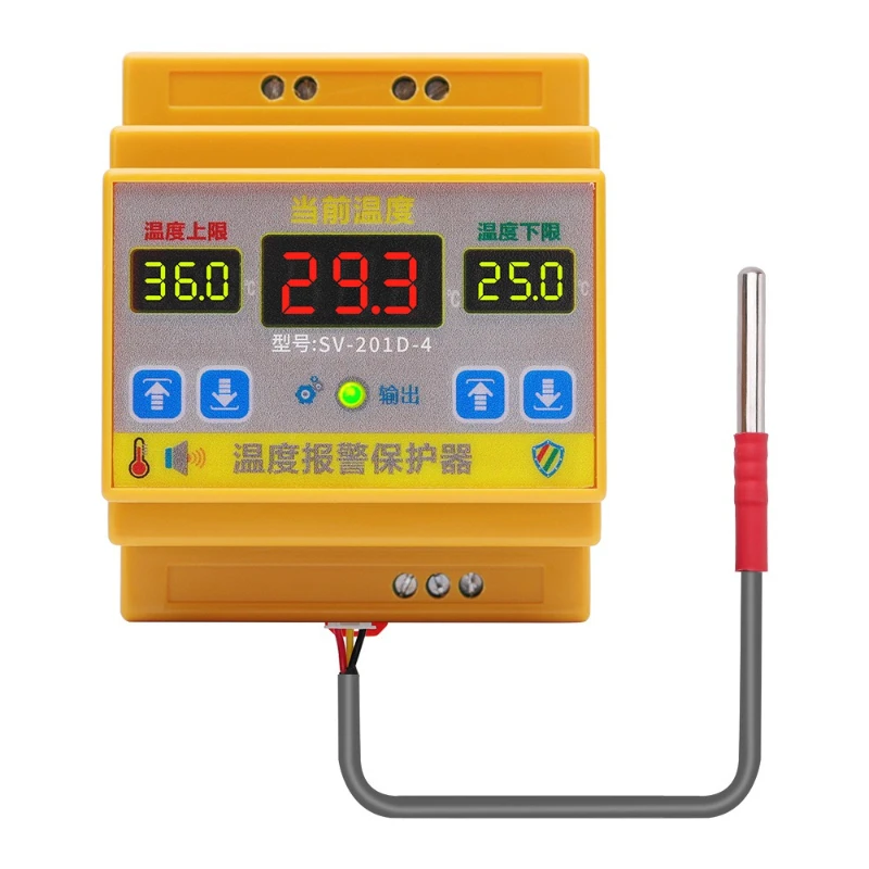 Protector de alarma de temperatura, termostato significativo otro tipo de carril alarma de temperatura alta y baja