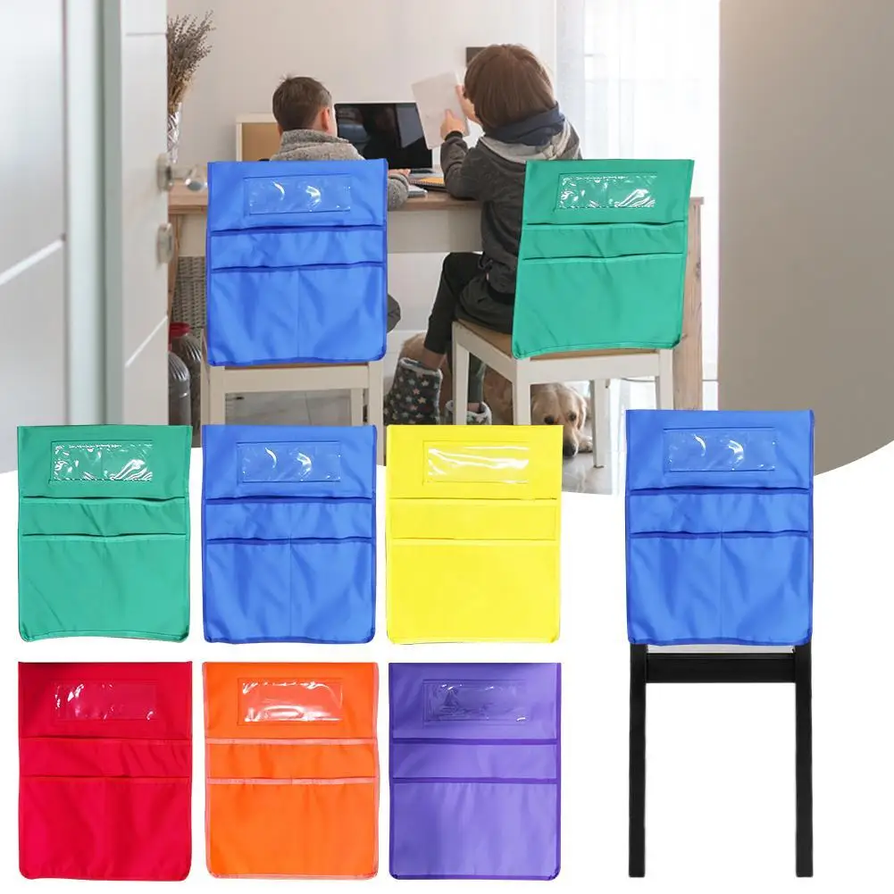 Chairback Buddy Pocket Chair  Back Organizer With 3 Pockets For Classroom Supplies Student Name Tags With Pocket