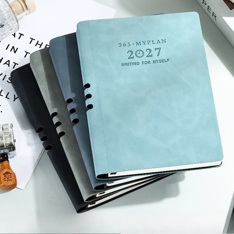 A5 Business Office Notebook English Version Schedule Book Custom Portable Thickened Notepad Travelers Notebook Diary Notebook