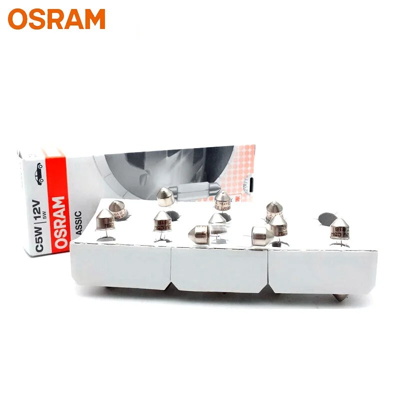 OSRAM Original C5W 36mm Festoon Lamps Reading Lamp Plate Light Standard Car Interior Bulbs 12V 5W SV8.5-8 6418 Wholesale 10pcs