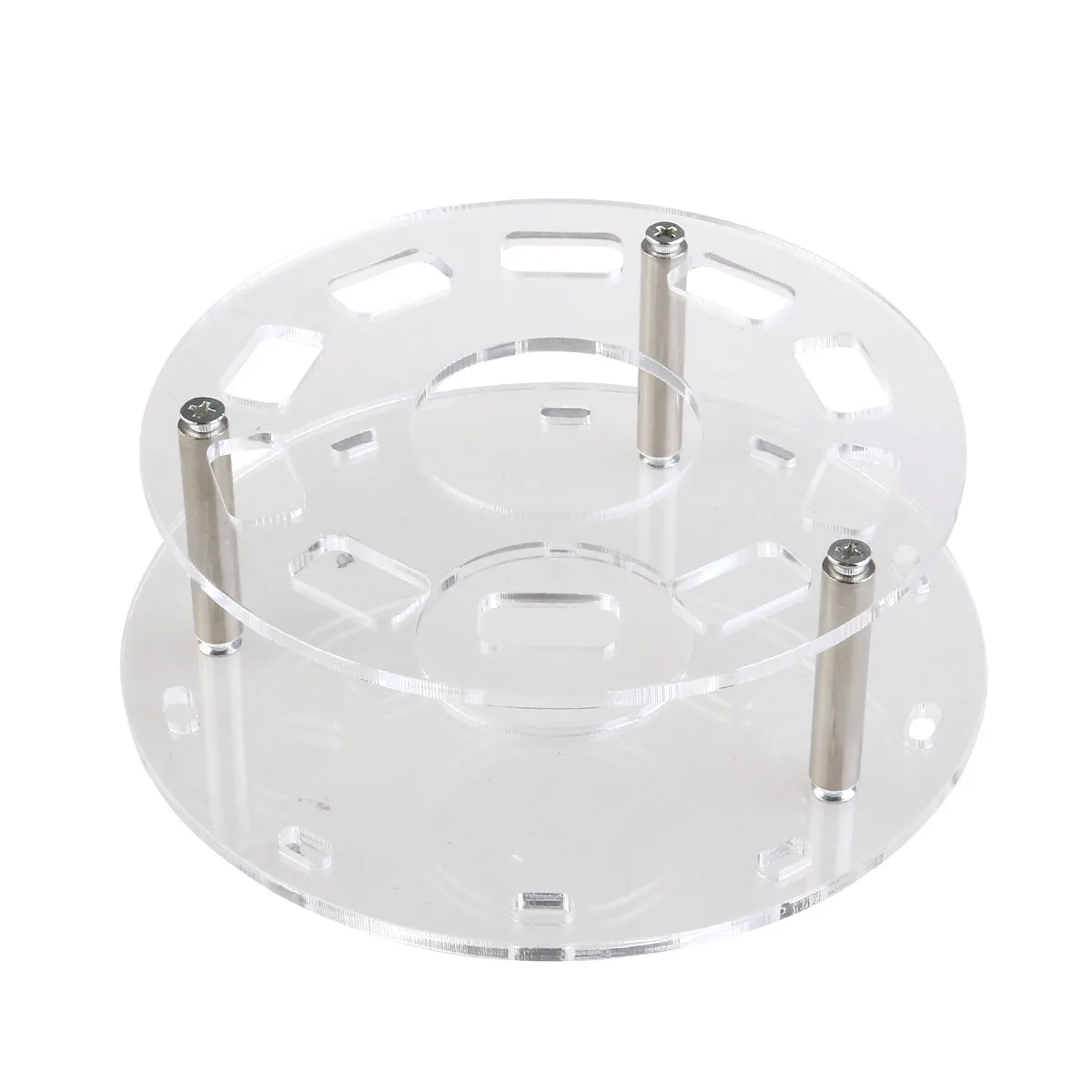 10Pcs Premium Transparent Acrylic Makeup Brush Rack Holder Drying Stand Organizer for 10 Oval Brushes Large Capacity Screw Fixed