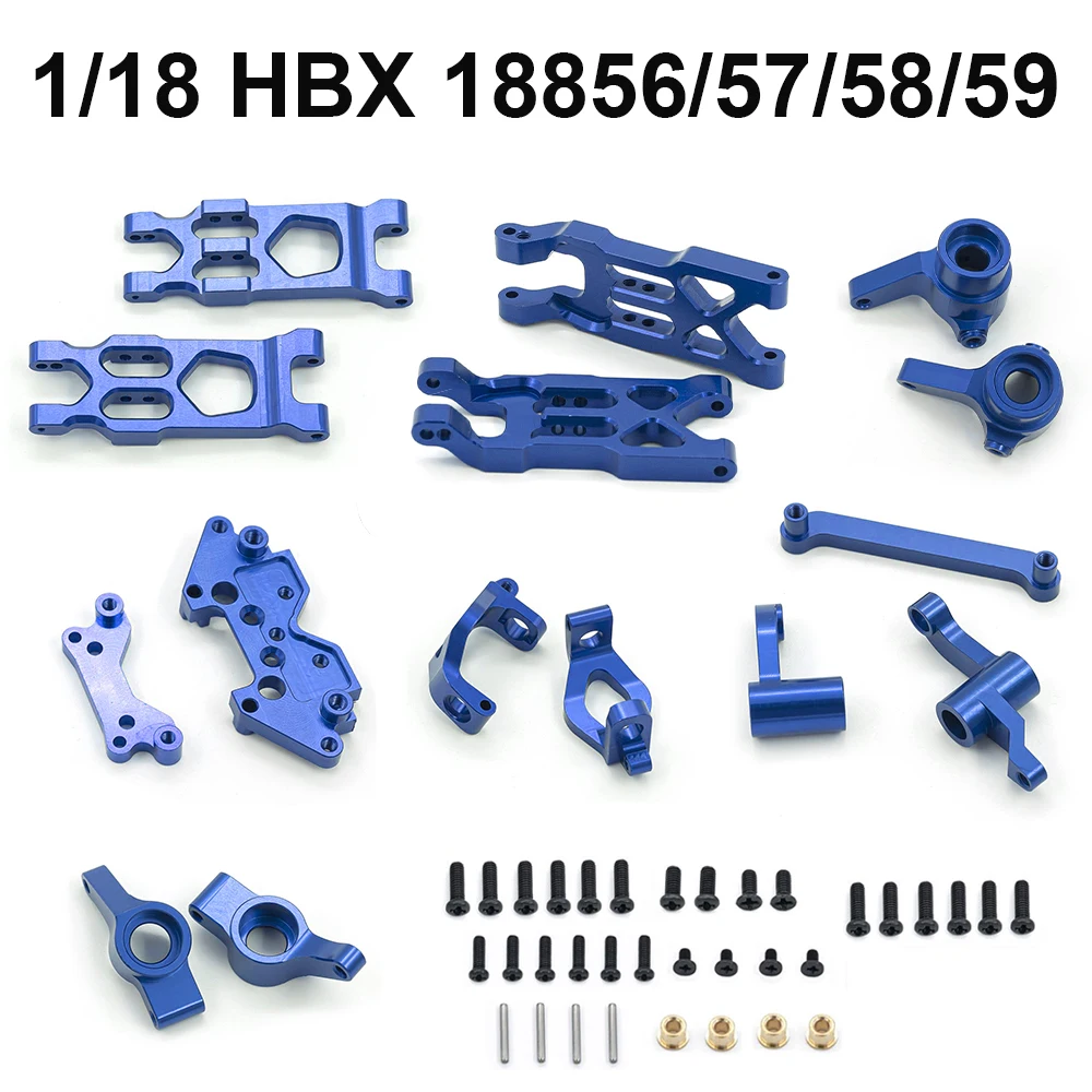 RC 1/18 HBX 18859 18858 18857 18856 Metal Full Kit Upgrade Parts Steering Cup Front and Rear Swing Arm for 1:18 Scale Model Car