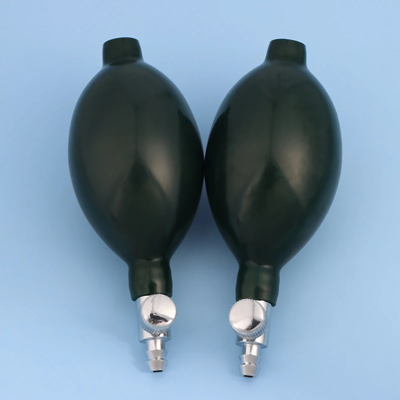Dunkelgrüne Aufblasbirne Luftpumpe für Blutdruckmessgerät Handgerät Gesundheitszubehör Ball Metallventile – Detail 3