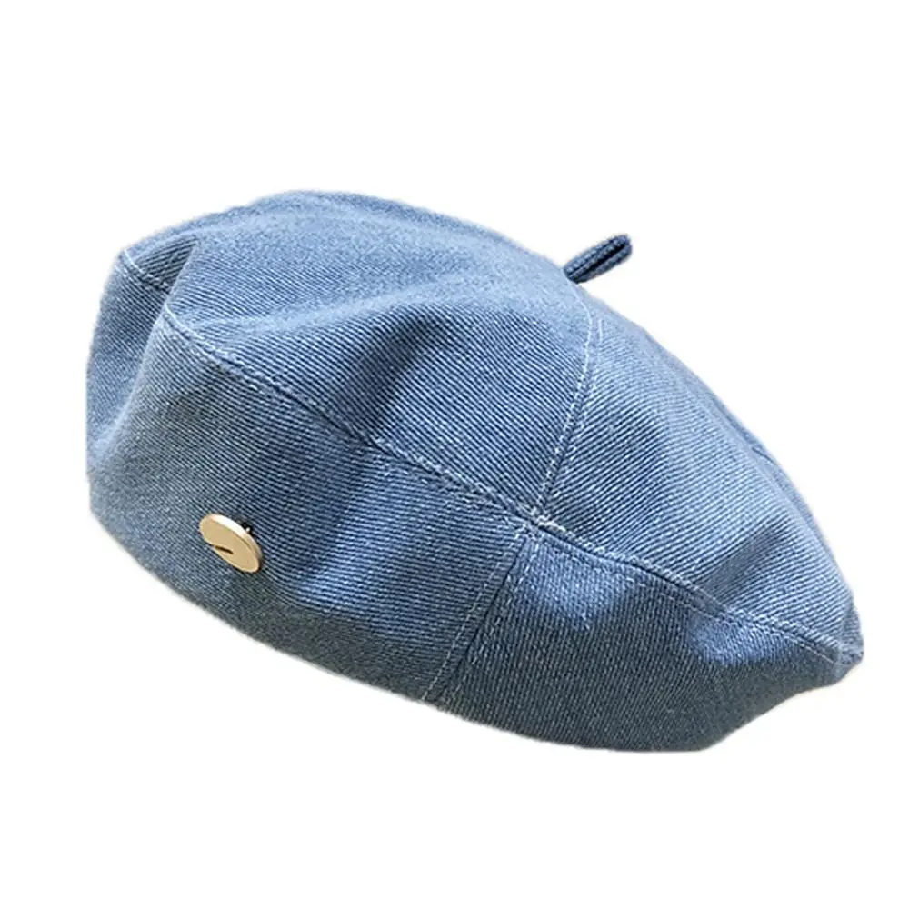 Women's Denim Beret Hat Jeans Berets Painter Hats Spring Beanie Women's Denim Beret Hat Jeans Berets Painter Hats Spring Beanie