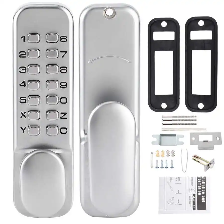 14 Buttons Passage Mode Mechanical Waterproof Door Locks with keypads Digital Code Combination Door Knob For  Front Gate