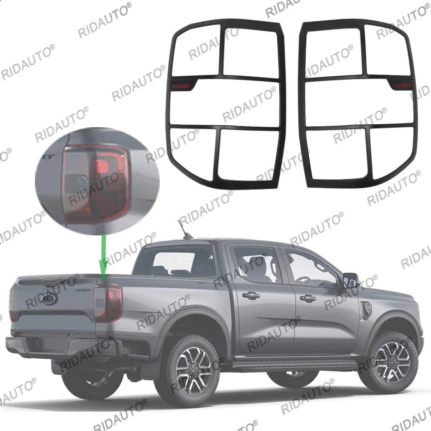 Rear Back Stop Tail Light Cover Sticker Garnish Combination Lamp For 2022 2023 New FORD RANGER T9 PX4 MK4 XL XL+ XLS XLT SPORT