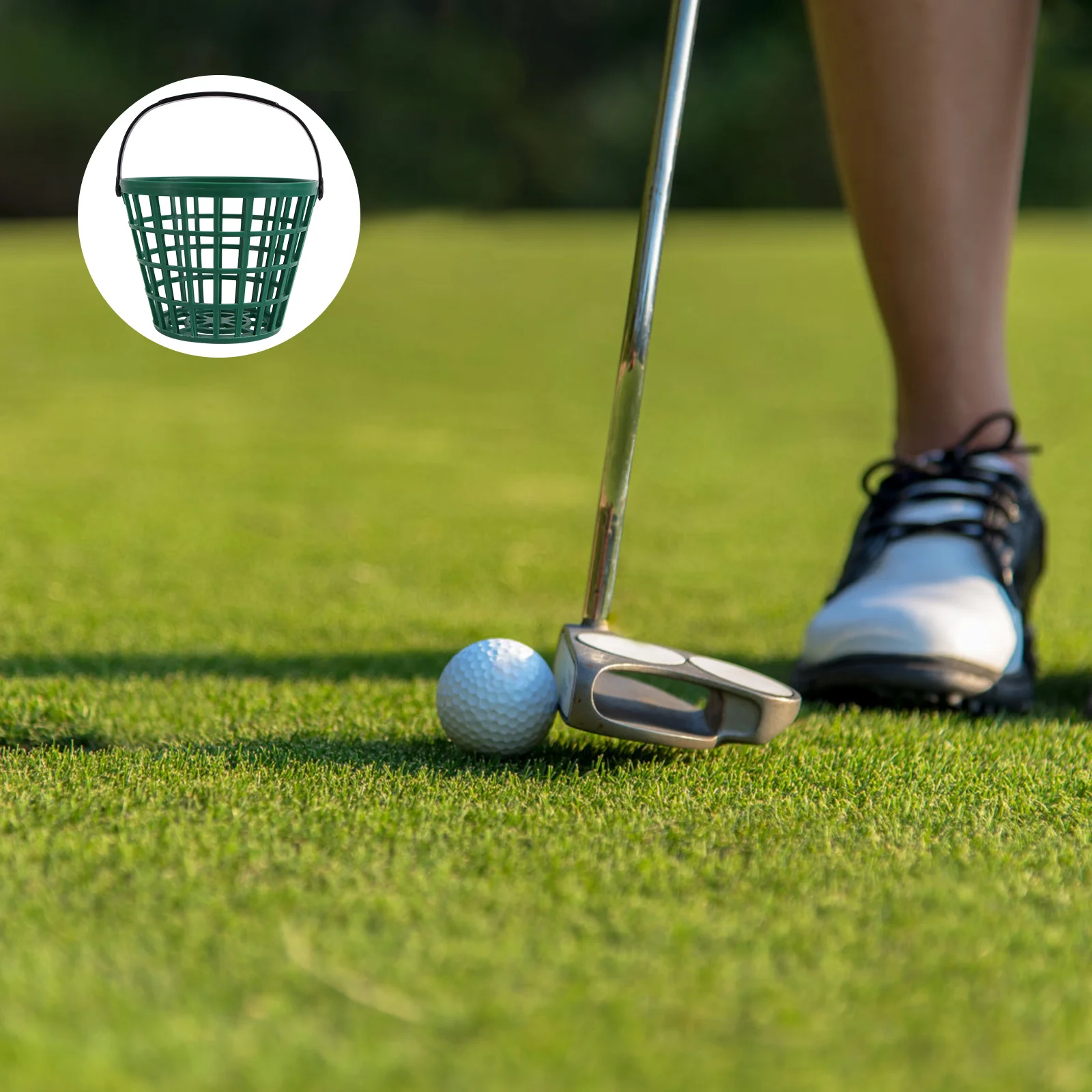 

50pcs Ball Basket Golf Ball Collection Container Stackable Outdoor Use Range Bucket Training Carry Handle