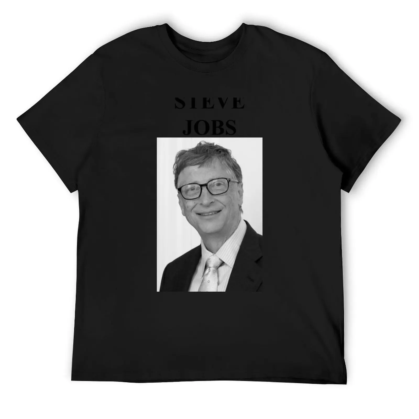 

Футболка Bill Jobs... или Steve Gates, футболка большого размера, летний топ, винтажная одежда для мужчин