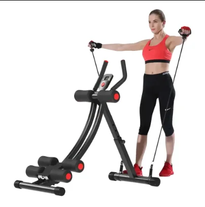 Home Gym Strength Training Abs Cruncher Foldable Fitness Equipment for Women Men Abdominal Machine with LCD Display 2