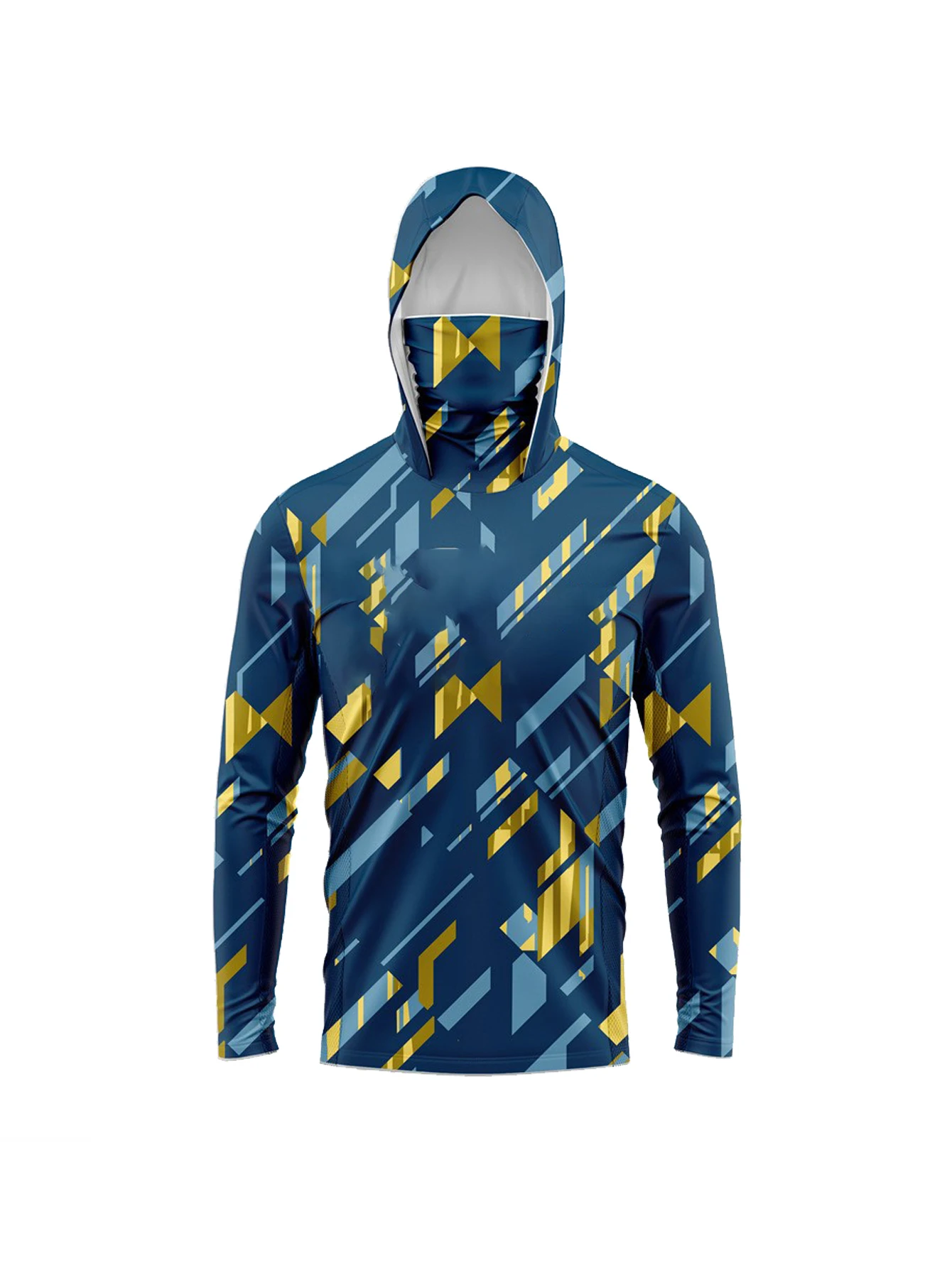 Angeln Shirt UPF 50+ Mit Kapuze Angeln Kleidung Männer Gesicht Abdeckung Hoodie Sonnenschutz Maske Jersey Atmungsaktiv