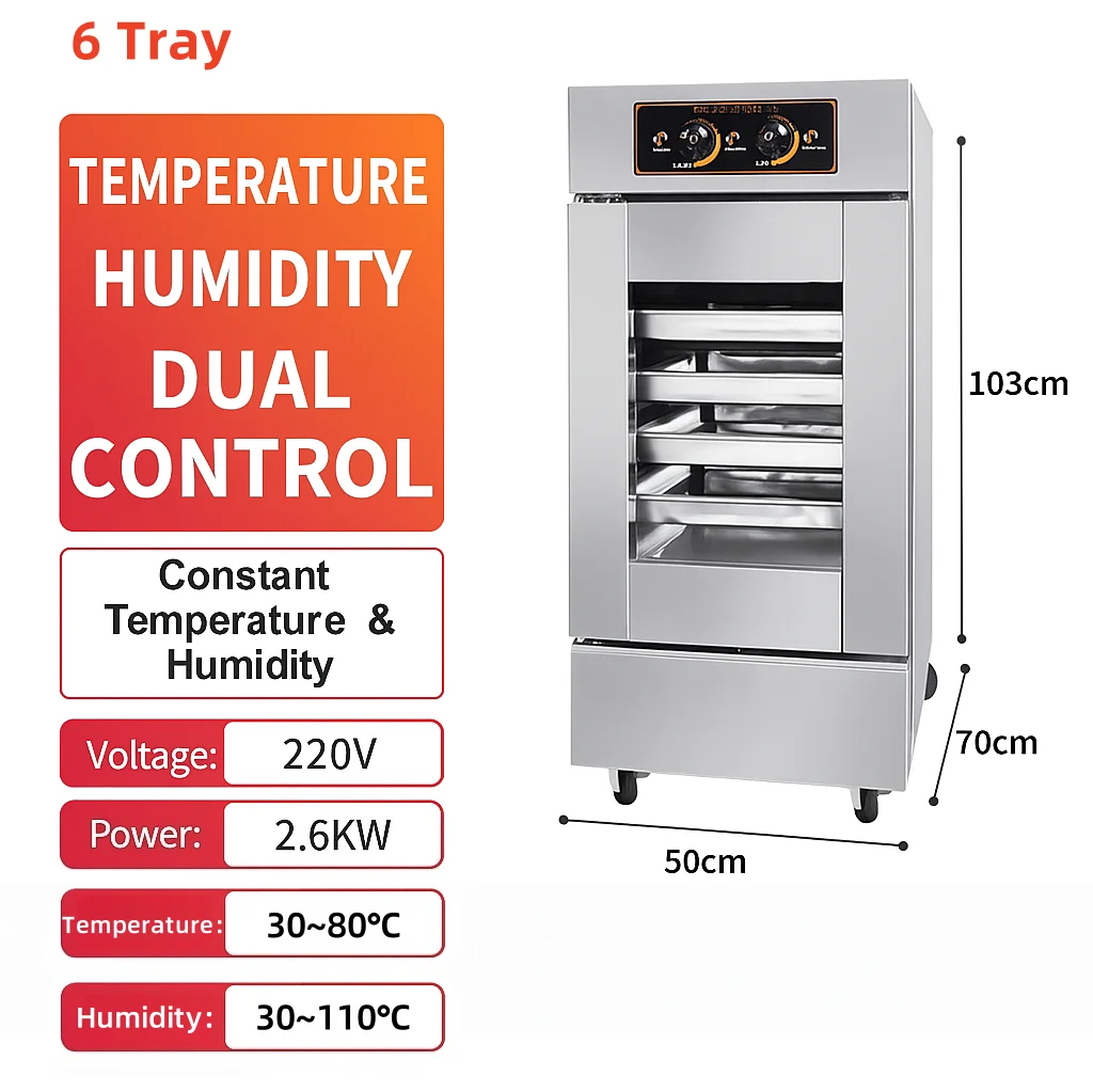 Electric 6/13/16 Trays Single Door Fermentation Equipment Pastry Oven Dough Proofer for Bakery with Digital Control