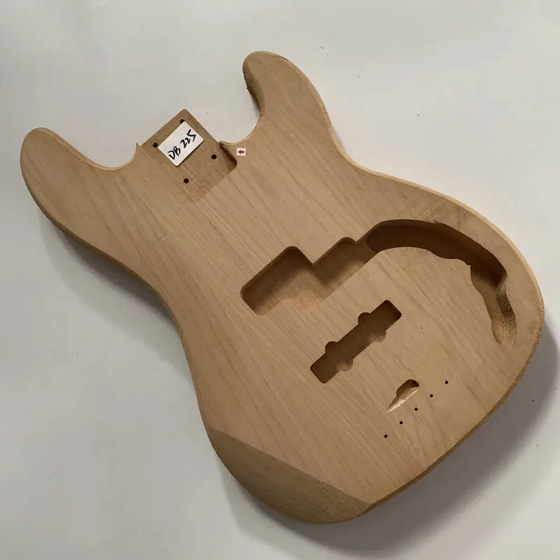 DB224/DB225/DB226 Unfinished 4 Strings Electric Bass Body in Solid Wood PJB Bass Pickups DIY Guitar Parts No Paints for Replace