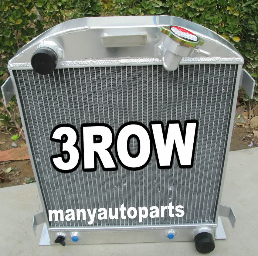 لقضيب ساخن لـ 3 صفوف Ford 1932 مع مشعاع ألومنيوم لمحرك تشيفي 350 V8