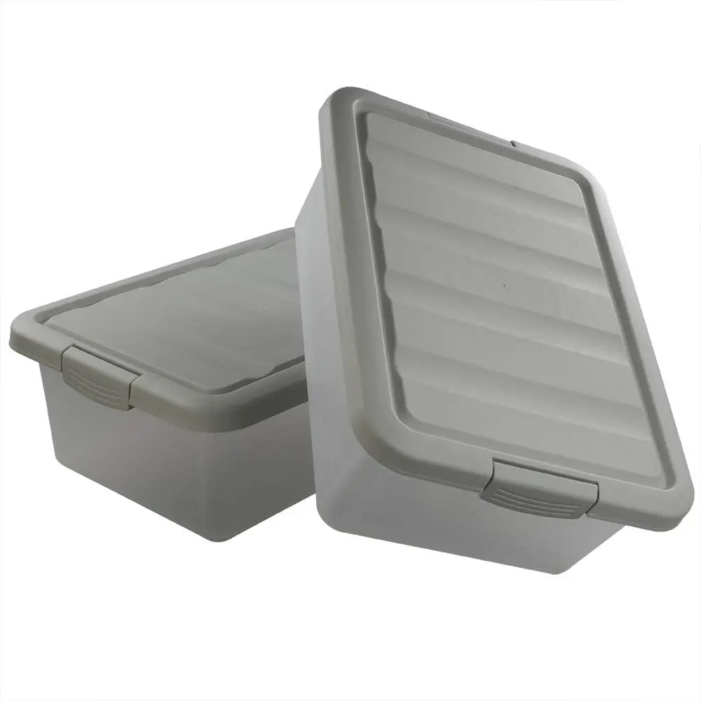 

Clear Plastic Storage Box, 2-Pack, Quart Size, Lid Included
