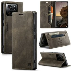 For Xiaomi 13T 14T Pro 14 5G RFID Leather Flip Magnetic Case For Redmi Note 13 14 Pro 14s 12 13C Poco X7 X6 M6 C65 Wallet Cover