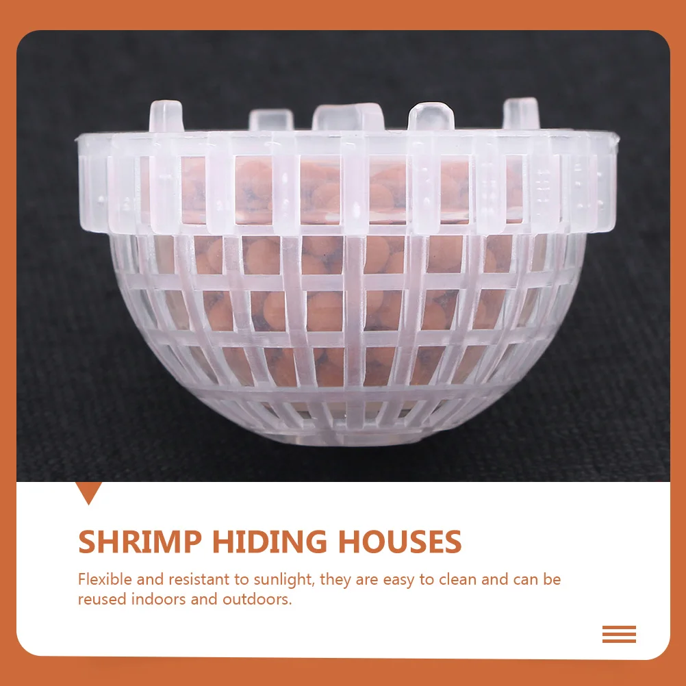 2 Pcs Moss Valued Hemisphere Shrimp Hiding Houses Fish Aquarium Ball Heavy Functional Balls Planting Containers Plastic