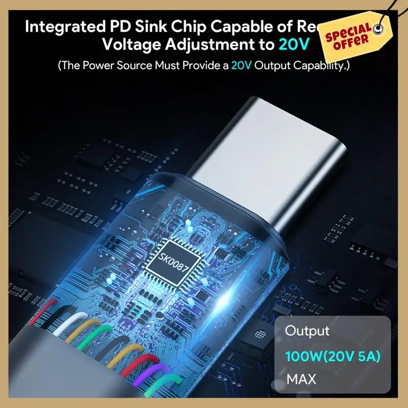 Stabile Leistung-Netzkabel für Starlink Mini USB-C zu DC Stromkabel Typ-C Netzkabel Stecker Verlängerungskabel wasserdicht