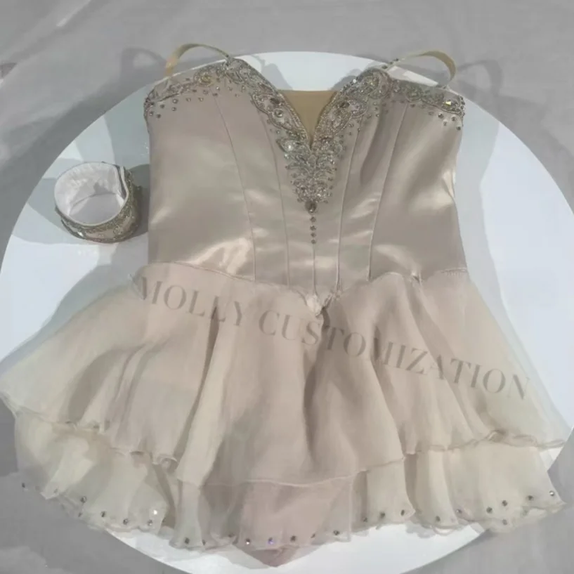 2026 New Customized Champagne Colored Magic Talisman Cupid Variation GDC Competition Ballet Performance for Adults and Children