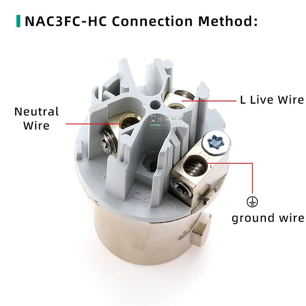 Original Neutrik powerCON 32 A 250V 3 Pole Cable Connector Plug / Socket single-phase wires 2.5 to 6.0 mm² (AWG14-10) O.D 8-20mm