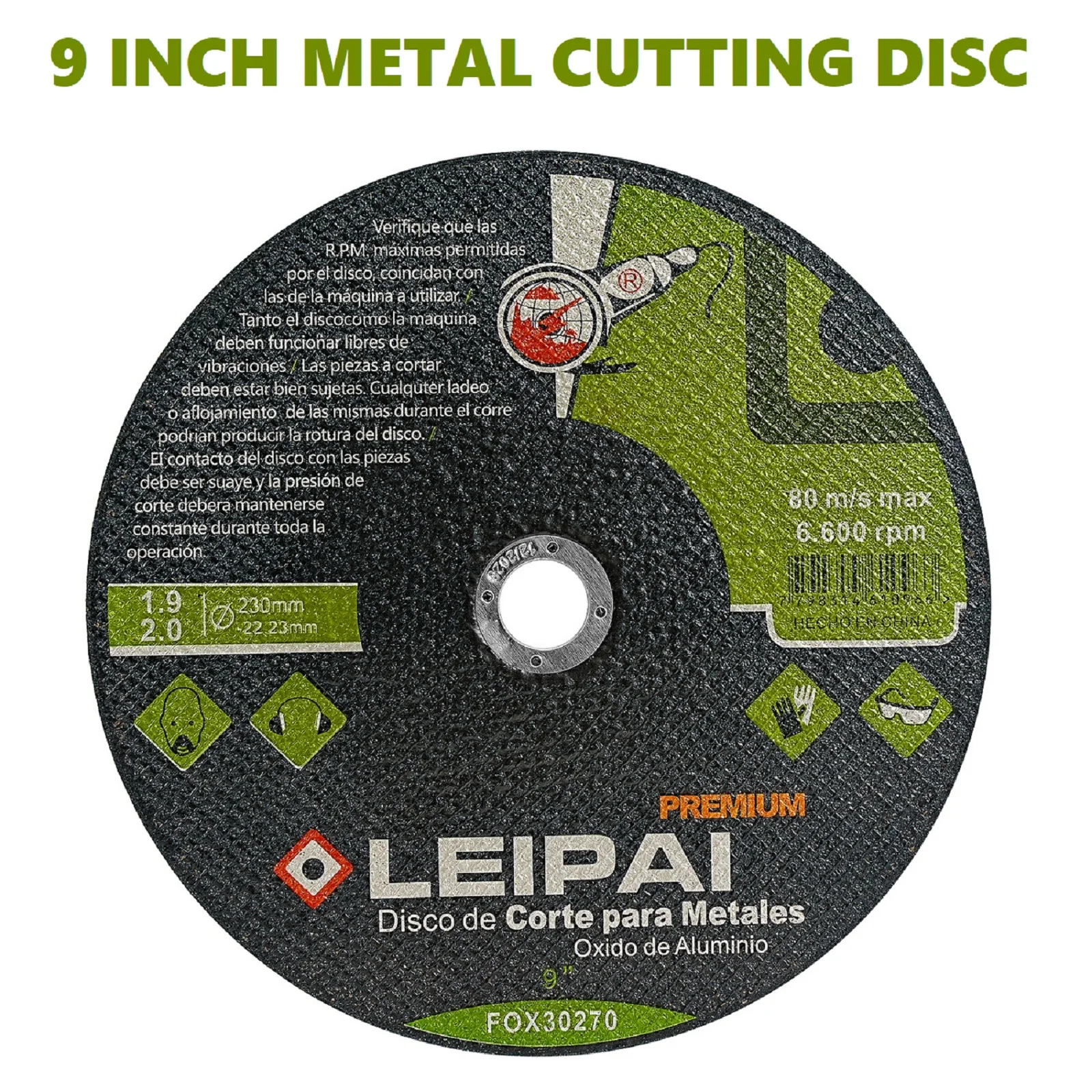 

9 inch Metal Cutting Discs 230 x 2.0 x 22.23mm Ultrathin Cut Off Wheel Angle Grinder Discs For Metal Stainless Steel