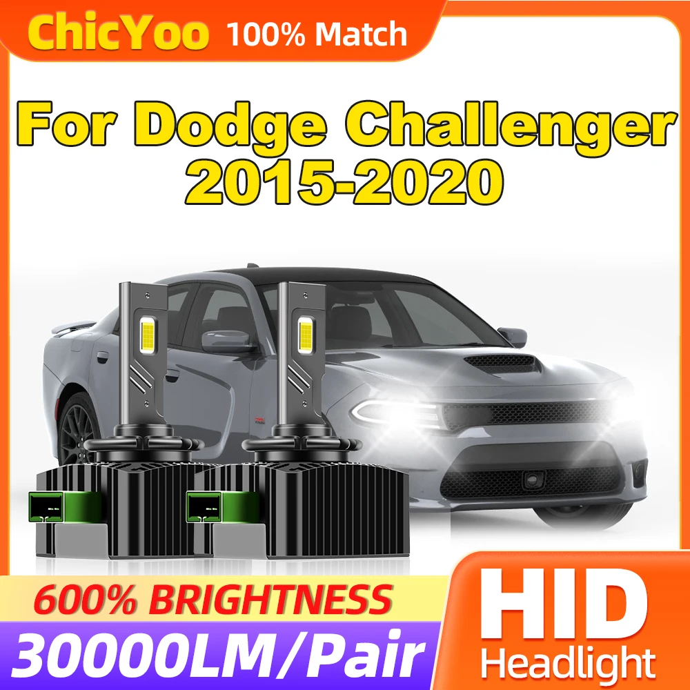 

30000LM Xenon Lights 120W Auto Headlamp Bulbs 6000K 12V HID Xenon Lamps For Dodge Challenger 2015 2016 2017 2018 2019 2020