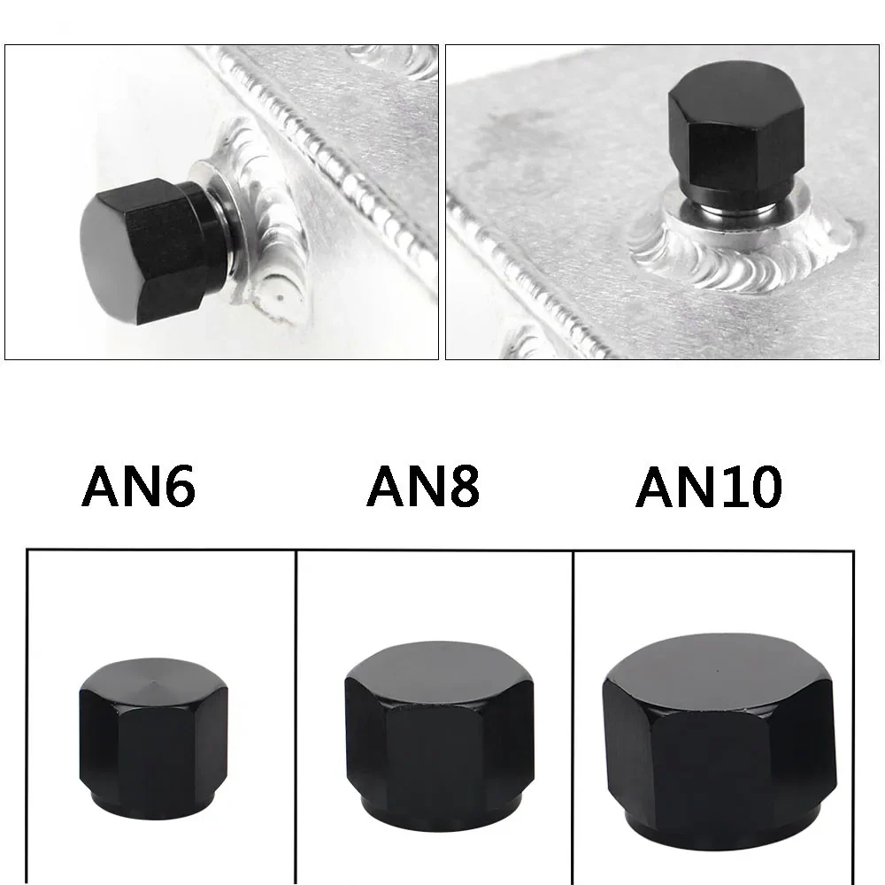 AN6 AN8 AN10 Female Thread Flare End Cap Tube Fitting Hex/Hexagon Port Adapter Blanking Plugs Cap Lock Hose Connector