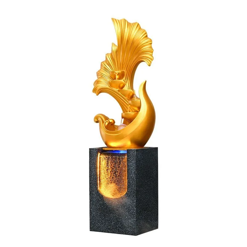 Light luxury home furnishing lucky water ornament, living room circulating water humidification, office foyer decoration,