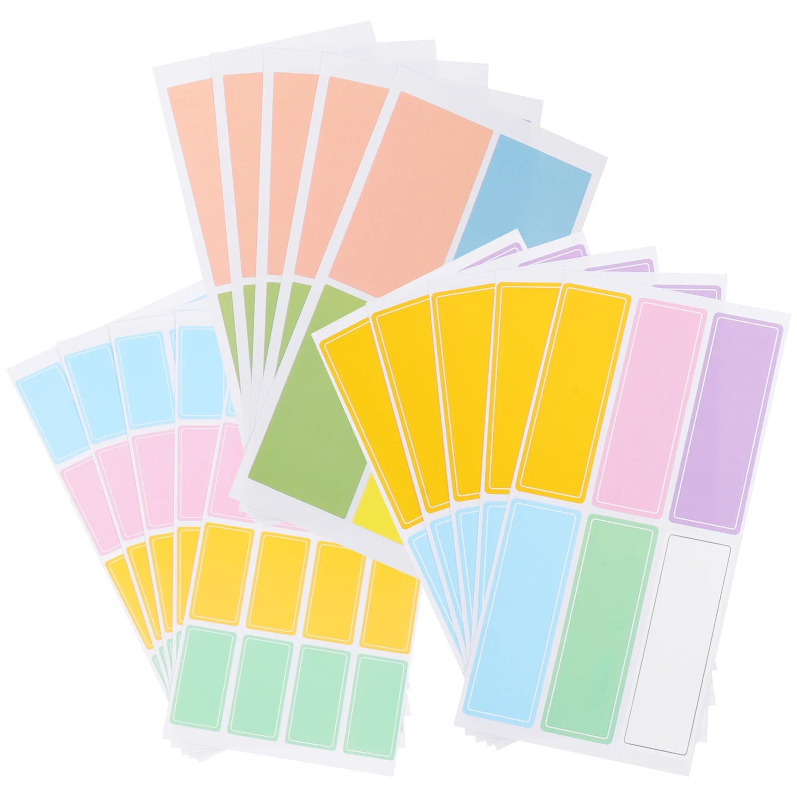 

130pcs Waterproof Labels Stickers Colorful Name Tags Blank Sheets Removable Pantry Label Paper Handwritten Date Identification