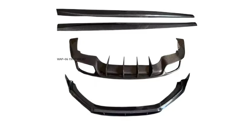 

971 Real Carbon Fiber Body Kit for 2017+ Front Lip Side Skirts Rear Diffuser Body Kit