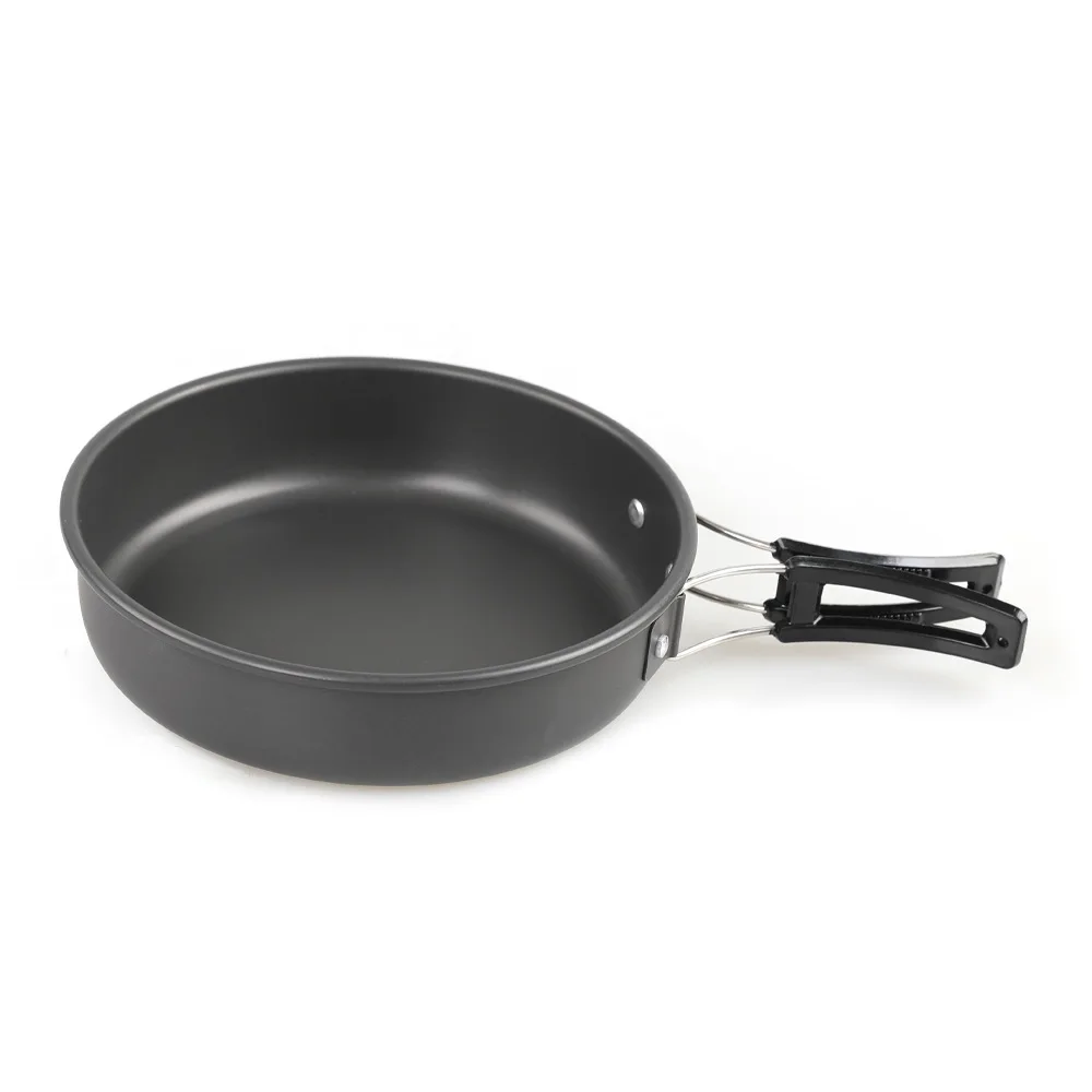 Non-Stick Frying Pan Aluminum Alloy Medium with Folding Handle Ideal for Outdoor Picnic Compact and Easy to Carry Camp Skillet