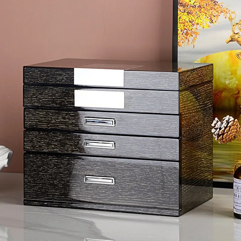 

Large Jewelry Box with Mirror Ring Storage Boxes Bracelet Watch Display Case Arts Portable Jewelry Boxes for Bedroom Women Gift