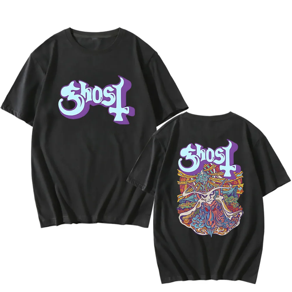 Music Ghost Band Print T-Shirts Men Women Vintage Hip Hop Fashion Cotton T Shirt Streetwear Harajuku Unisex Tees Tops Clothing