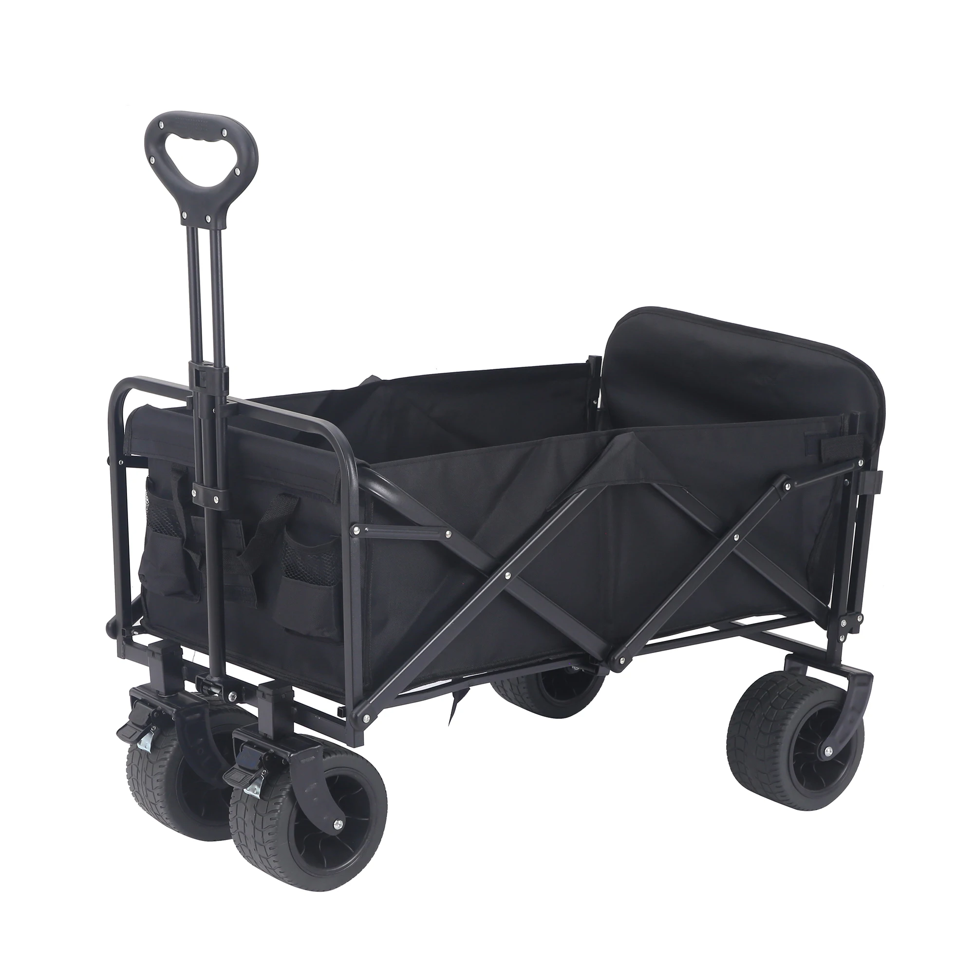 

Fresh Arrival Heavy Duty Folding Wagon Max Loading to 150kgs Collapsible Beach Picnic Wagon Cart