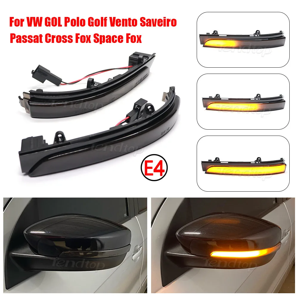 Rear View Mirror LED Dynamic Turn Signal For Volkswagen Focus GOL G5 G6 G7 Polo Golf MK 4.5 Wind Sloop Passat CrossFox SpaceFox