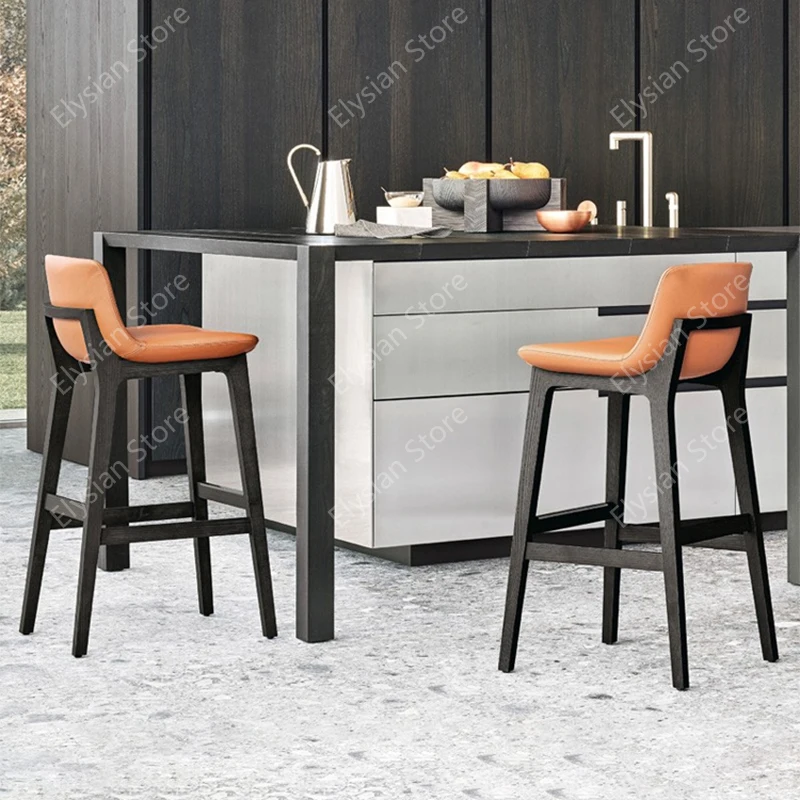 Patio Gaming Bar Stools Wooden Living Room Saloon Reception Counter  Chair Party Bedrooms Taburete Alto   Furniture