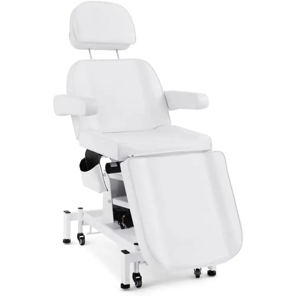 3-Motor Electric Adjustable Table with Rotatable Armrests for Facial, Massage, Tattoo, and Spa Treatments