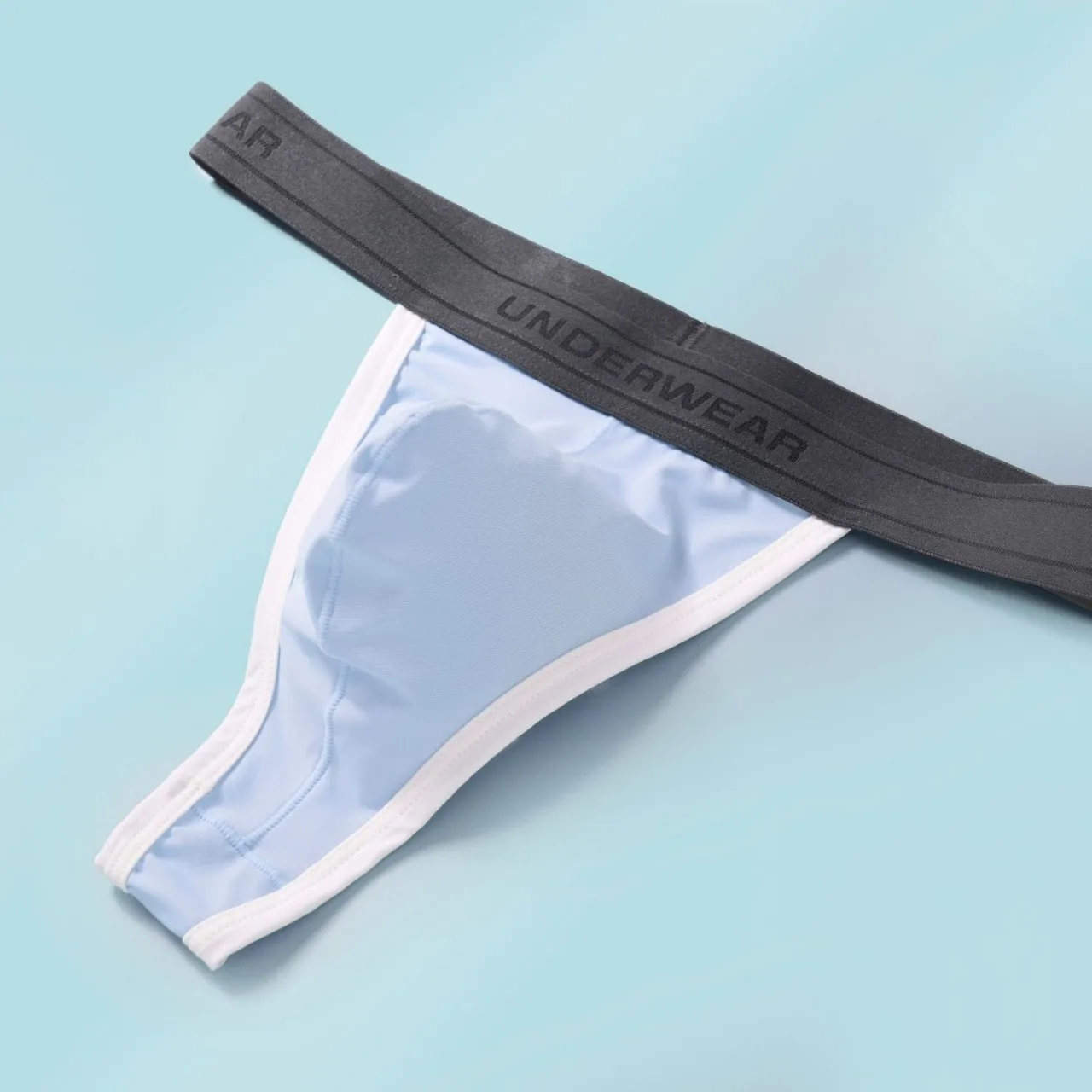 Mens Sexy U Convex Pouch Underwear Thin Ice Silk Breathable G-string Mid-Rise Panties Erotic Soft T-Back Male Underpants Thongs