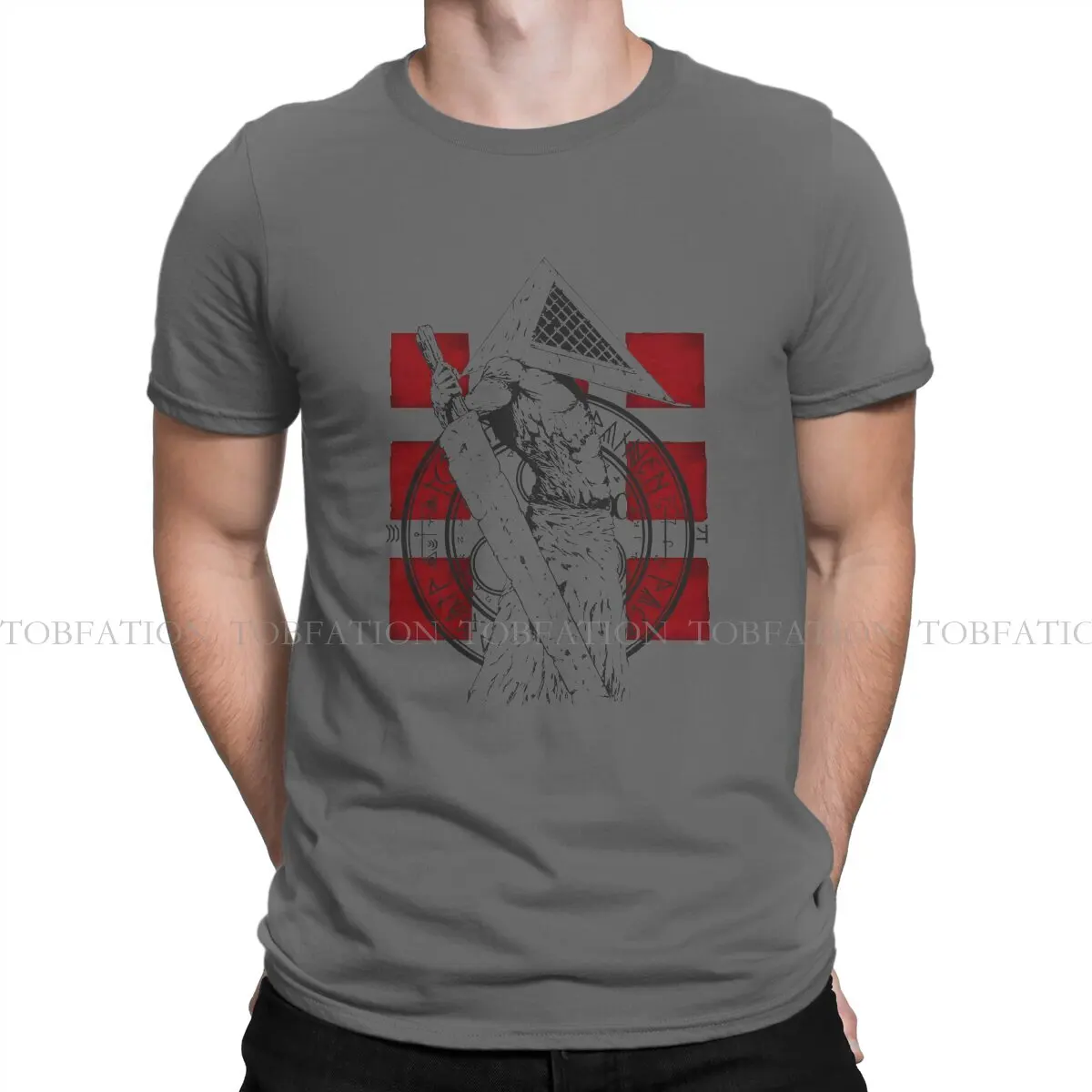 Silent Hill Movie Pyramid Head Tribute Cotton T Shirt Harajuku Alternative Men's Tshirt O-Neck Streetwear