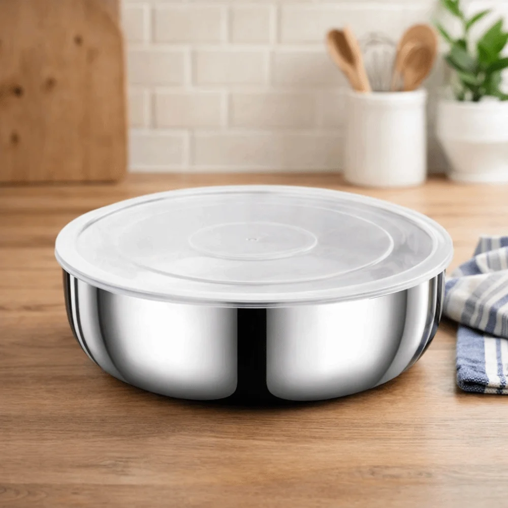 

Stainless Steel Stainless Steel Mixing Bowl Large Capacity Large Size Mixing Bowl With Lid Rustproof Heat Resistant