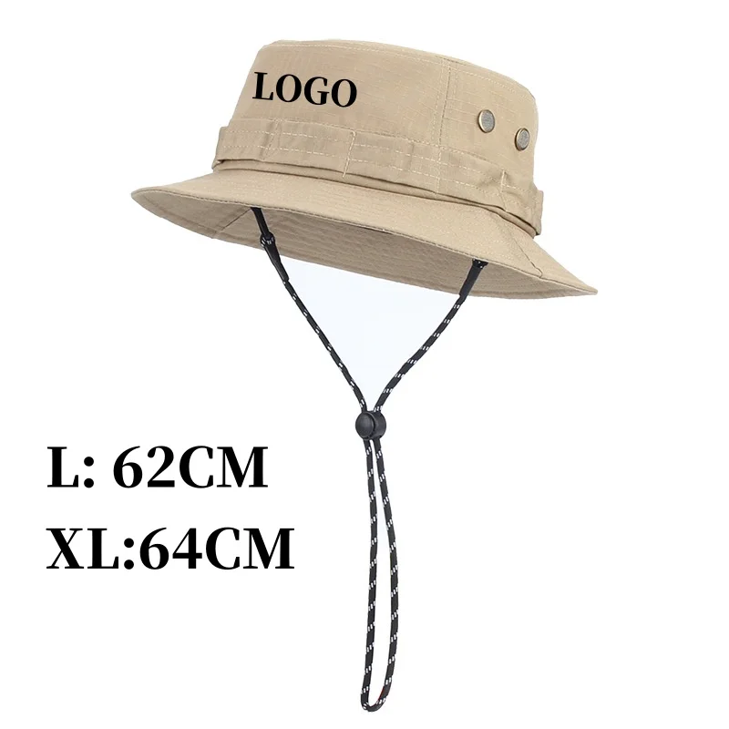 

Large Size Men'swindproof Sun Hat Women's Bucket Hats Buni Hat Foldable UV Resistant Beach Fishing Summer Big Head Fisherman Cap