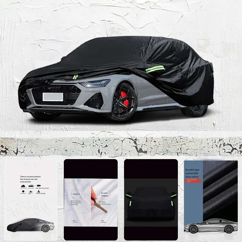 

For-Audi-RS7-Fit-Outdoor-Protection-Full-Car-Covers-210T-Snow-Cover-Sunshade-Waterproof-Dustproof-Ex