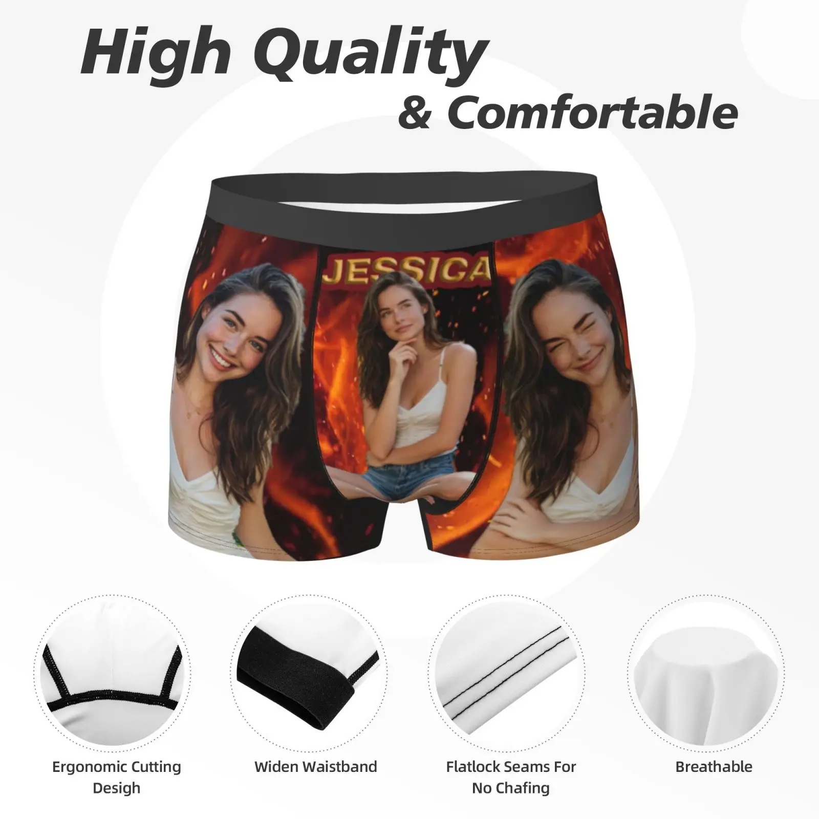 Biancheria intima personalizzata con foto per il viso, boxer personalizzati, regalo di San Valentino da uomo personalizzato per il marito, regalo di anniversario per papà