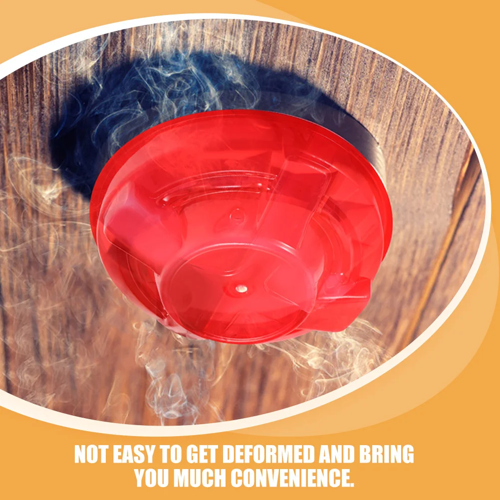 2 pcs Smoke Cover Plastic For Kitchen Cooking Baking Dust Proof Protective Cap Fire Safety Alarm